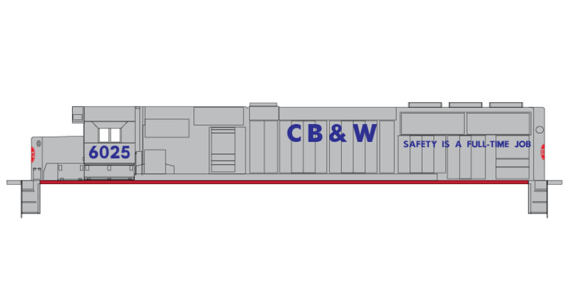 Chesapeake Bay &amp; Western Safety Locomotive Decals