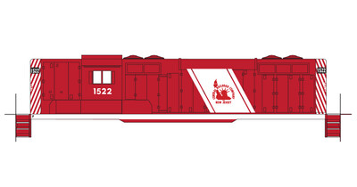 Central New Jersey GP7 Locomotive Red Logo Decals