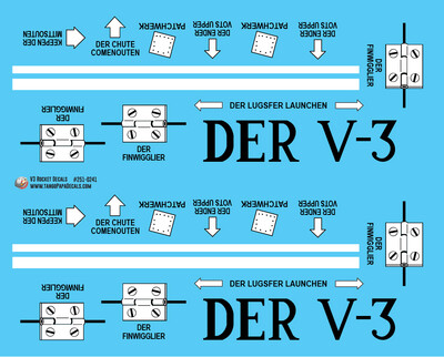 DER V3 Rocket Decal Sheet