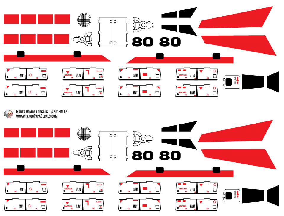 Manta Bomber Decal Sheet