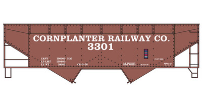Cornplanter Railway 2 bay Offset Open Hopper Decals