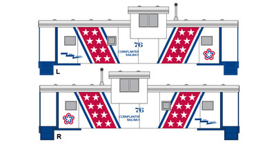 Cornplanter Railway Ext Vision Bicentennial Caboose Decals