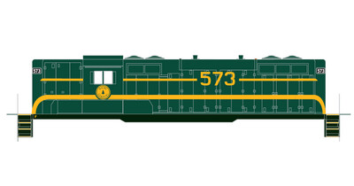 Maine Central Green GP9 Tree Logo Locomotive