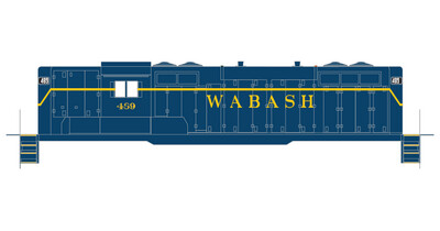 Wabash Blue GP7 Locomotive Decals