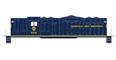 Norfolk Western Blue GP7 Locomotive Decals