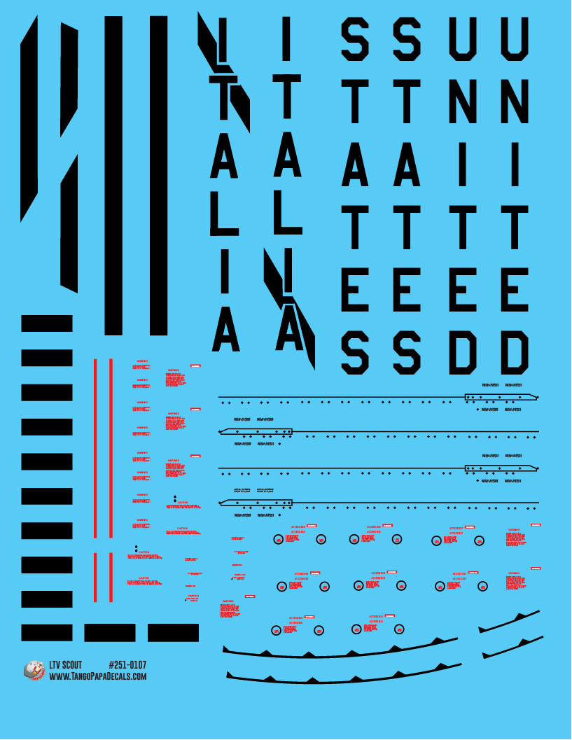 LTV Scout Decal Set