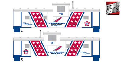 Cornplanter Railway Ext Vision Bicentennial Feather Caboose Decals