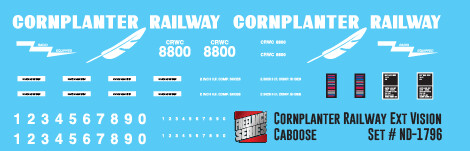Cornplanter Railway Ext Vision Caboose Decals