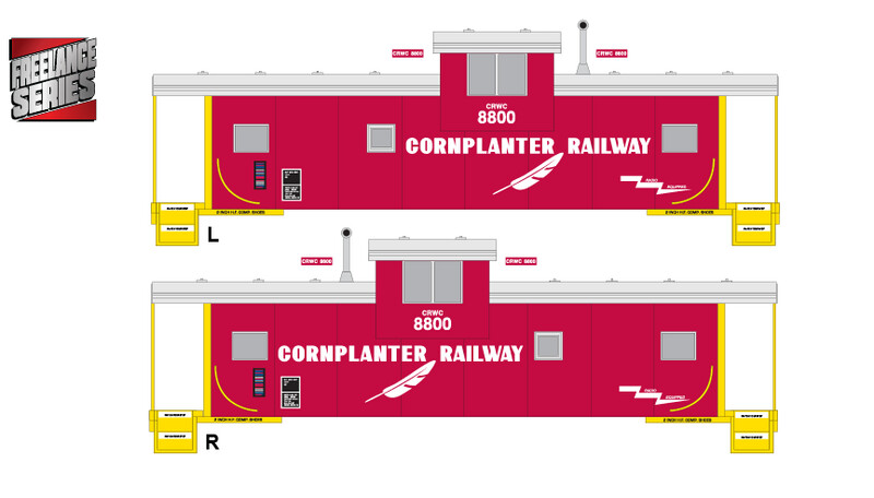 Cornplanter Railway Ext Vision Caboose Decals
