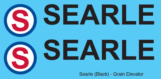 Grain Elevator - Searle Black Letter Decals