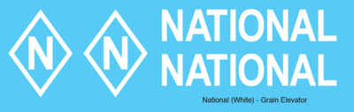 Grain Elevator - National White Letter Decals