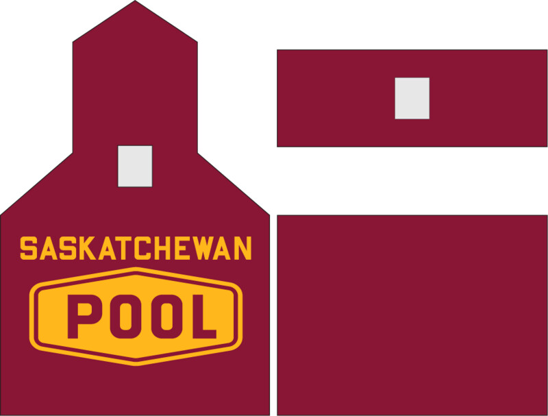 Grain Elevator - Saskatchewan Pool Yellow Logo Decals