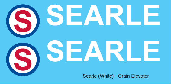 Grain Elevator - Searle White Letter Decals