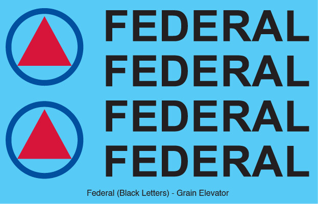 Grain Elevator - Federal Black Letter Decals