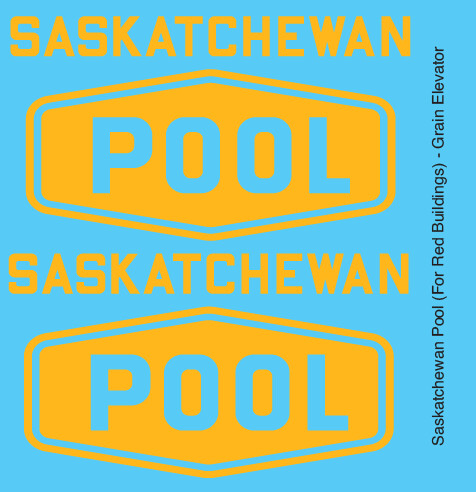 Grain Elevator - Saskatchewan Pool Yellow Logo Decals