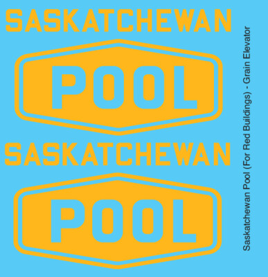 Grain Elevator - Saskatchewan Pool Yellow Logo Decals