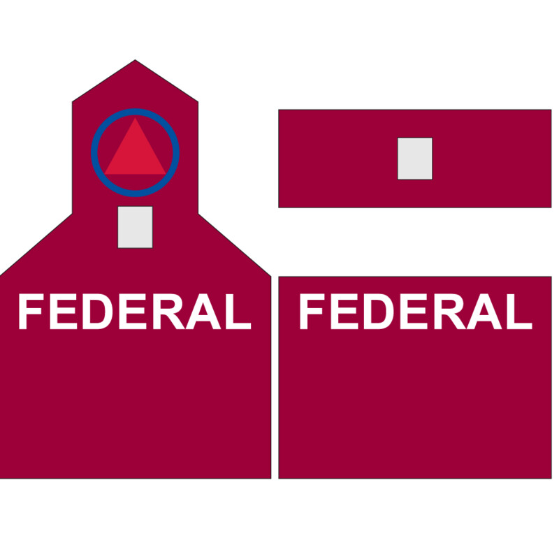 Grain Elevator - Federal White Letter Decals
