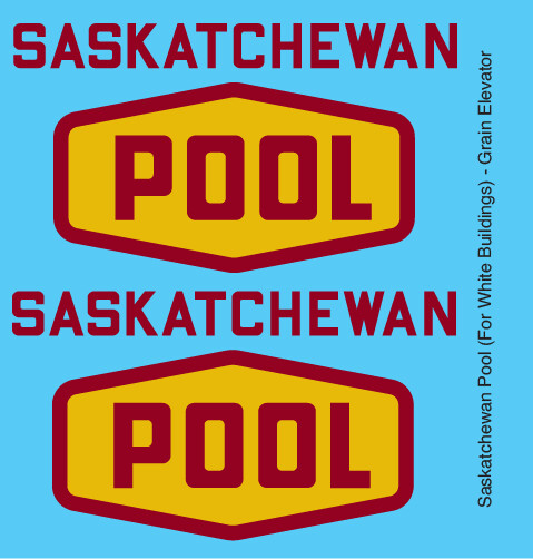 Grain Elevator - Saskatchewan Pool White Building Decals