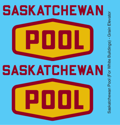 Grain Elevator - Saskatchewan Pool White Building Decals