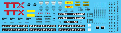 Trailer Train Bi-Level Autorack TTGX Red Logo Decals