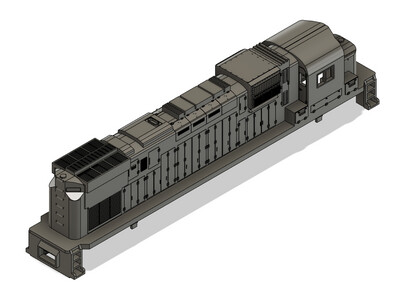 TT Scale Alco C430 Locomotive Shell