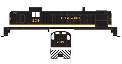 O Scale - East Tennessee &amp; West North Carolina RS3 Locomotive ex SOU Decals