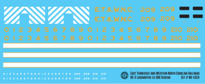 O Scale - East Tennessee & West North Carolina RS3 Locomotive ex SOU Decals