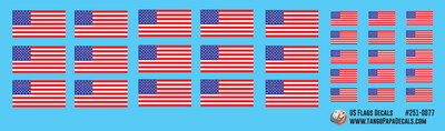 US Flags Decal set