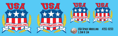 USA Space Modeling 1.5in Logo Decals