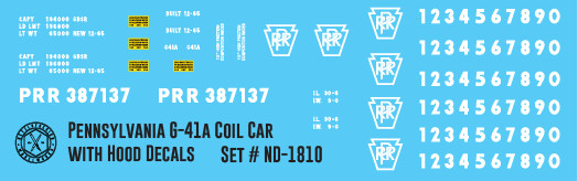 Pennsylvania Railroad G41a Coil Car (PRR) With Hood Decals