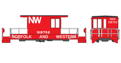 Norfolk Western R1 Transfer Caboose Red White Scheme Decals