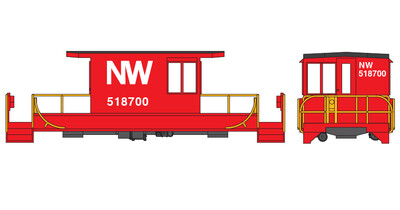 Norfolk Western R1 Transfer Caboose Red White Logo Only Scheme Decals