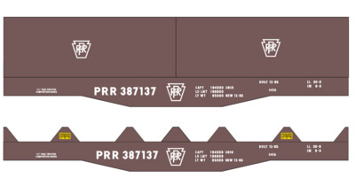 Pennsylvania Railroad G41a Coil Car (PRR) With Hood Decals
