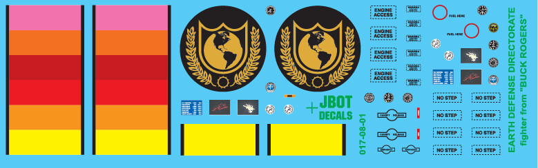 JBOT Decals - Buck Rogers Fighter 1:17