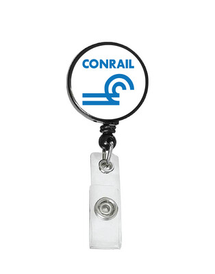 Railroad Logo Badge Reel - Conrail - White/Blue