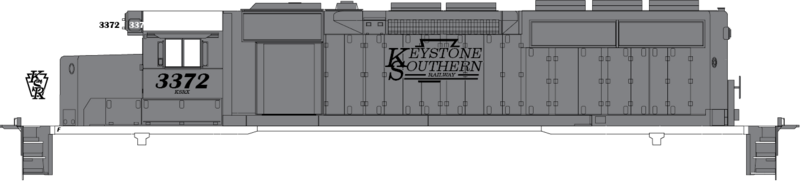 Keystone Southern Railway Black Locomotive Decals