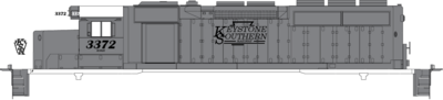 Keystone Southern Railway White Locomotive Decals