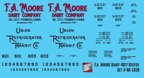 FA Moore Dairy Co 40' Wood Reefer