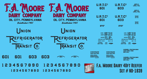 FA Moore Dairy Co 40&#39; Wood Reefer