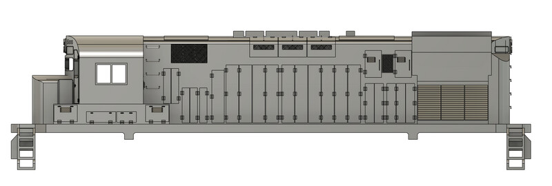 TT Scale Alco C425 Locomotive Shell