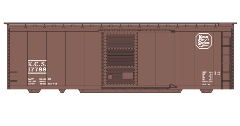 Kansas City Southern 40' Box Car Decals