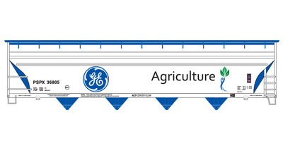 General Electric Agriculture 4 Bay Centerflow Covered Hopper Decals