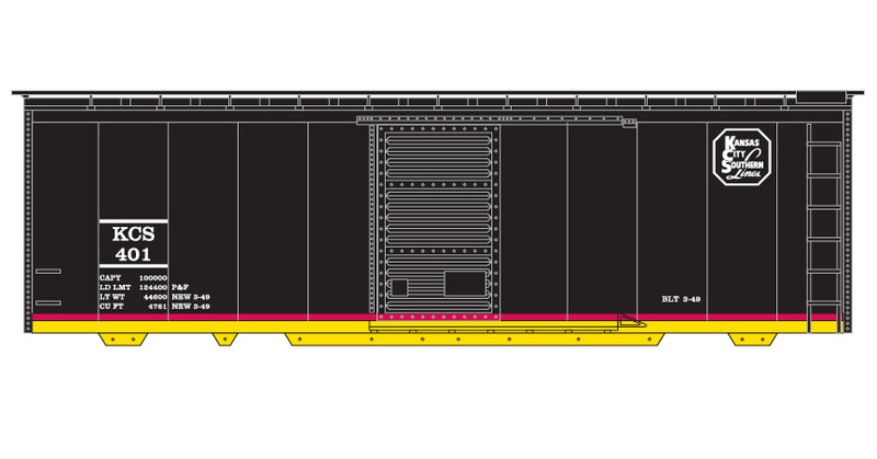 Kansas City Southern 40' Box Car Express V2 Decals