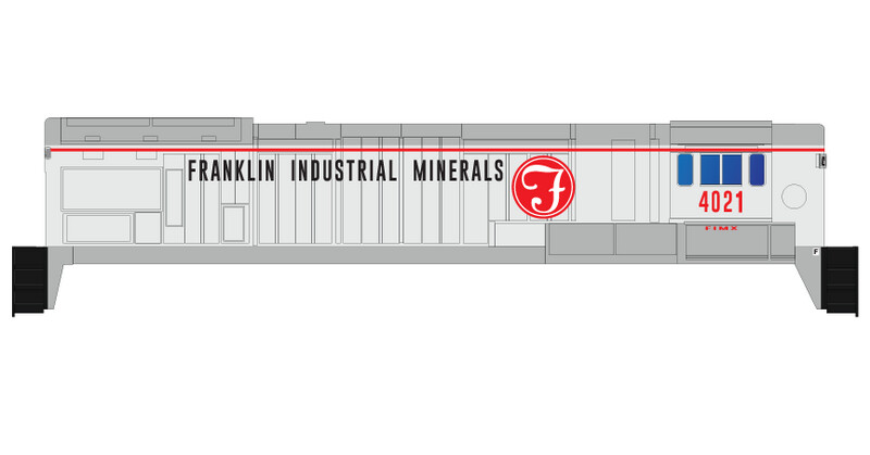 Franklin Industrial Minerals Locomotive Decals
