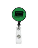 Railroad Logo Badge Reel - Penn Central Green/Black