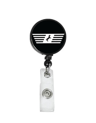 Railroad Logo Badge Reel - Norfolk Southern Black/White