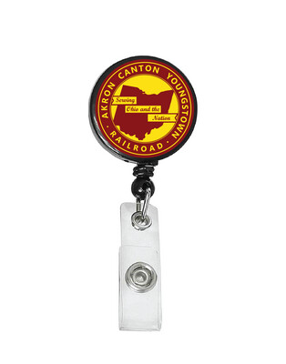 Railroad Logo Badge Reel - Akron Canton & Youngstown (ACY) Serving Ohio