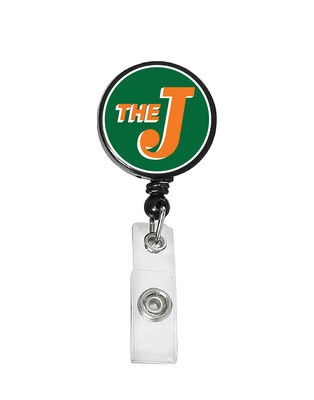 Railroad Logo Badge Reel - Elgin Joliet &amp; Eastern Green/Orange Logo