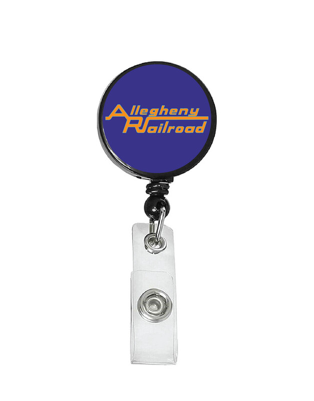 Railroad Logo Badge Reel - Allegheny Railroad Dk Blue/Orange Logo