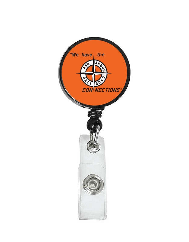 Railroad Logo Badge Reel - Ann Arbor Compass with Slogan Logo